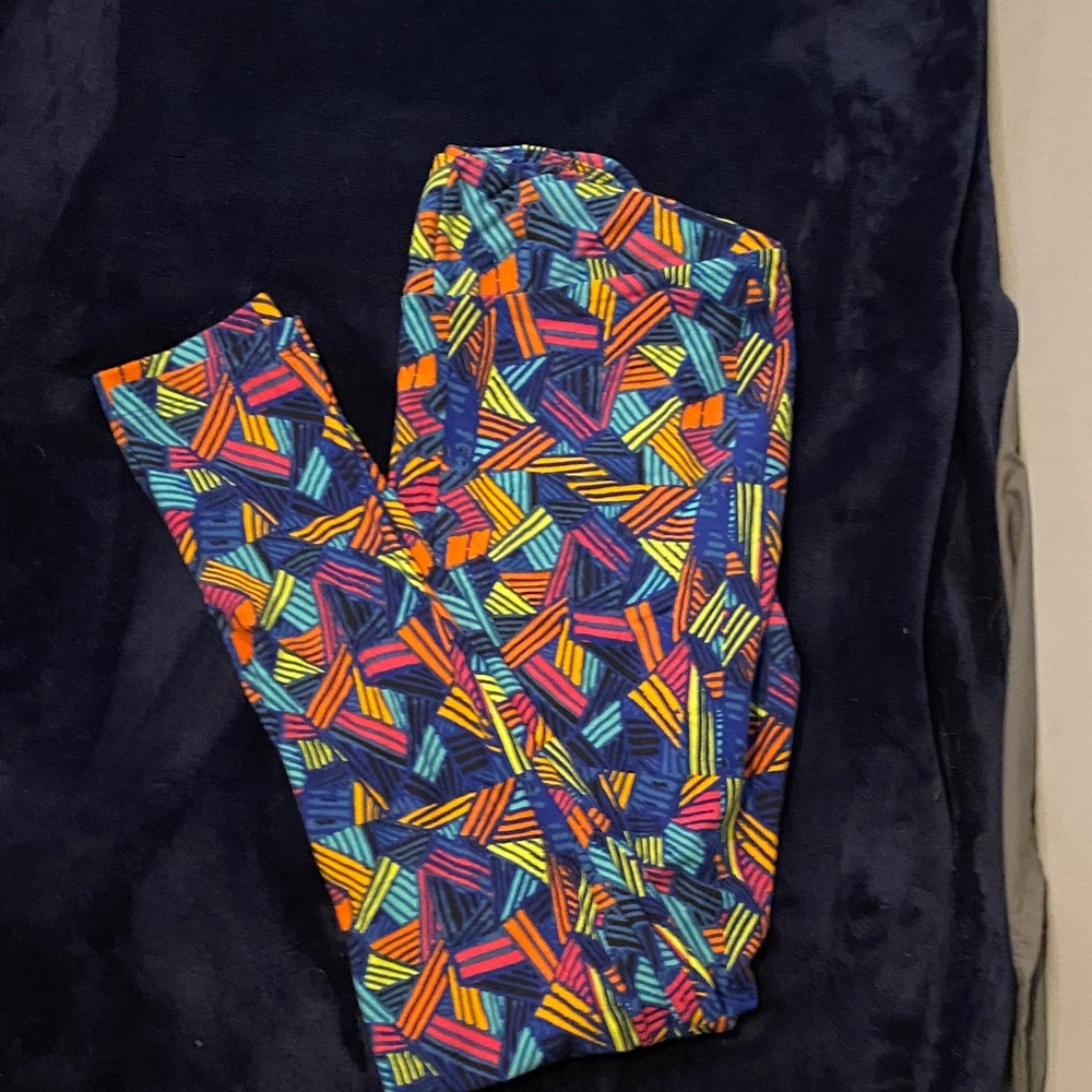 LuLaRoe Vibrant Multicolor Geometric Leggings